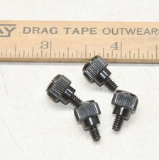 Lot of 4  6-32 Desktop Computer PC Case Chassis Black Thumb Screws
