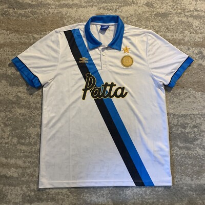 Patta Umbro Inter Milan 1993/94 Away Football Jersey Shirt White