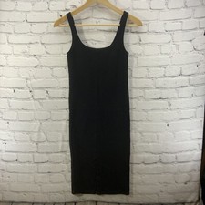 Forever 21 Dress Womens Sz S Black Bodycon Stretch Tight Cocktail