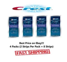 Crest 3D Professional Effects Whitestrips Teeth Whitening 4 Treatments NEW X