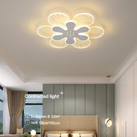 33W LED Deckenleuchte Dimmbar Wohn Schlaf Ess Zimmer Blumenform & Fernbedienung
