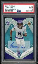 Lewis Cine Rookie Card 2022 Phoenix Autograph Blue #175 PSA 9