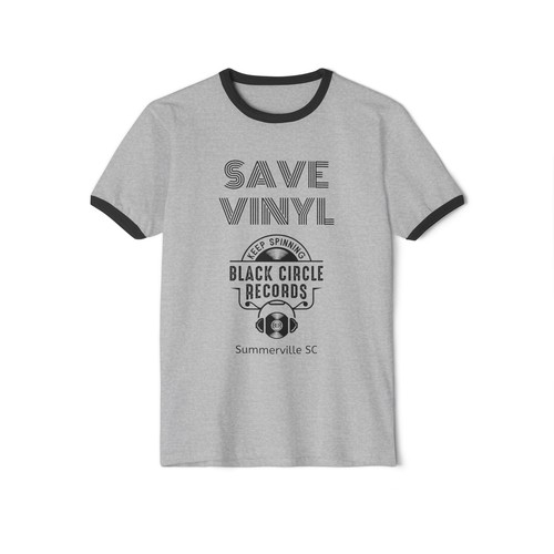 Guardar Vinilo Retro Timbre Camiseta Negro Círculo Tienda de Discos Camiseta Amante de la Música Camiseta - Imagen 3 de 9