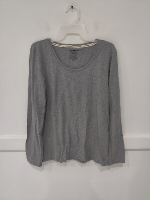 NWoT Lucky Brand Women Long Sleeve Lounge Crew Neck Top Gray Size M $50 2D216