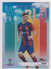 Topps Finest Champions League 2024 No. TW-2 Gavi Top of the World