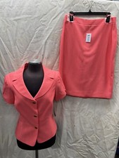 JOHN MEYER SKIRT SUIT /RETAIL 240/SIZE 6/NEW WITH TAG/LINED/SKIRT 25"/coral