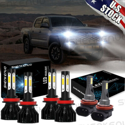 For Toyota Tacoma 2016-2020 6x Combo LED Headlights+Fog Light Bulbs 6000K white
