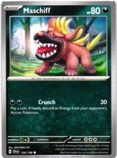 2023 POKEMON MASCHIFF HP 80 136/198 CRUCH SCARLETT VIOLET