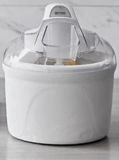 NIB Pampered Chef Electric Ice Cream Maker #1534 w/Stretch Silicone Lid~Ret$99