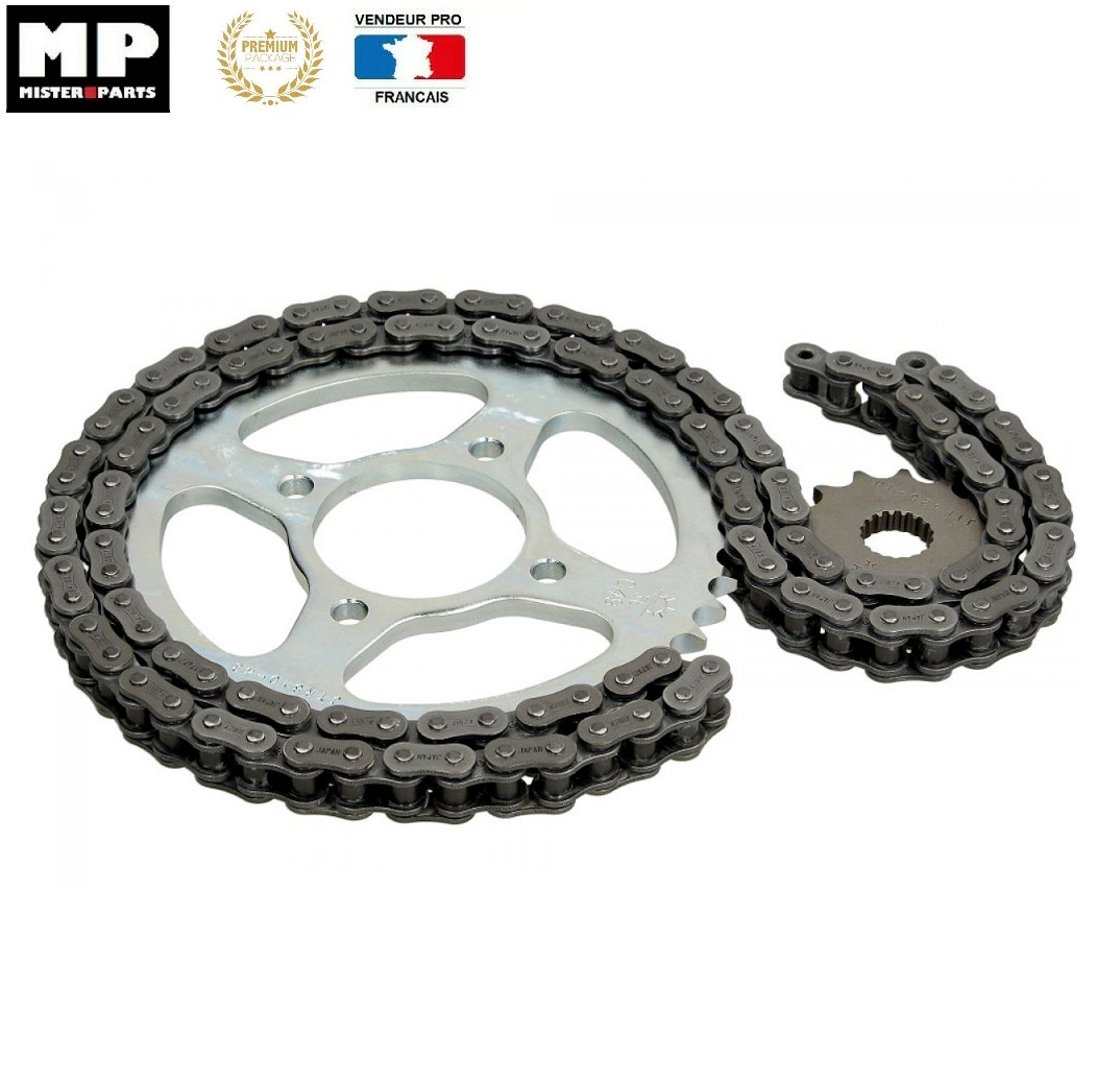 Kit chaine DID 530 VX3 pour Suzuki GR 650 idéal pour réviser la transmission d'une moto vintage