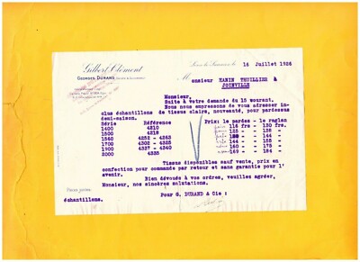 LONS-le-SAUNIER (39) KLEIDUNG / KONFEKTION ''GILBERT CLEMENT / Georges DURAND''