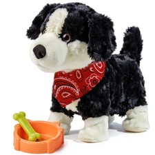Electronic Interactive Plush Dog Toy, Realistic Robot Puppy Toy, Walking, Tal...