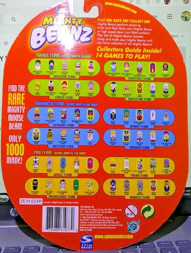 MOOSE'S MIGHTY BEANZ ORIGINAL SERIE #8 PRINCE CHARMING BEANZ 60 BEANZ SET ROOKIE - 第 2/4 張圖片