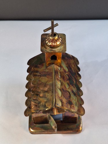 Vtg Berkeley Designs Tin Copper Church Music Box "Amazing Grace" Tested Works - Picture 11 of 14