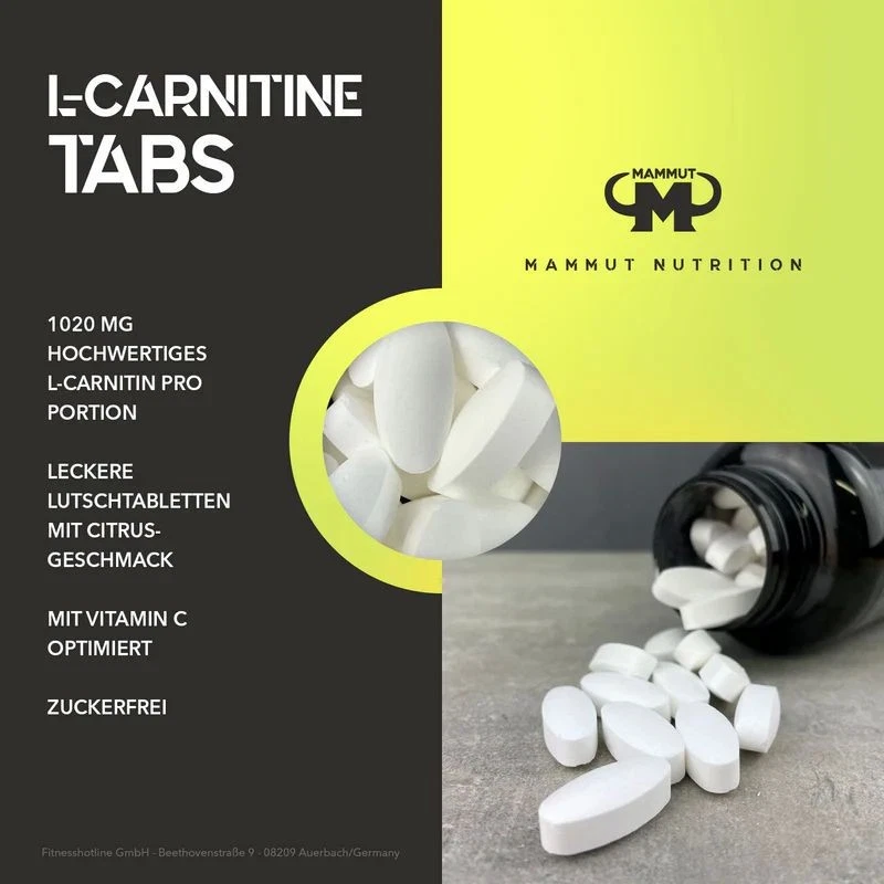Mammut Nutrition L-Carnitine Tabs 80 Stück/Dose Citrus (68,59EUR/1000g) - Bild 2 von 4