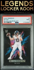 2024 Panini Obsidian Black Color Blast #3 Bo Nix PSA 9