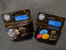 HP 61XL Black and 61 Tri Color Combo Set Genuine Ink Cartridges - Expires 2028 -