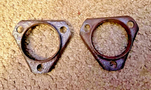 C3 Chevy 2"  3-hole Exhaust Down Pipe Flanges for 1955-75 V-8