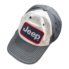 Jeep Patch Hat Gray White Two-Tone Baseball Cap Official Licensed Product 2022