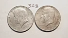 KENNEDY HALF DOLLAR,  40%  SILVER,   1965-P,  1967-P, ----328
