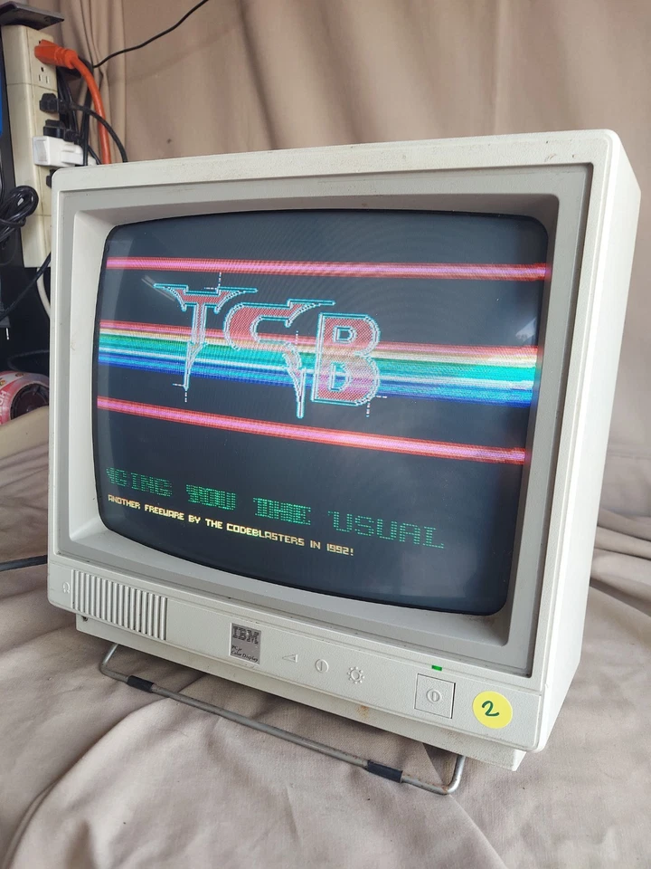 Vintage IBM PCjr Color Display 4863 14" Color Computer Monitor Powers On TESTED! - Image 3 of 4
