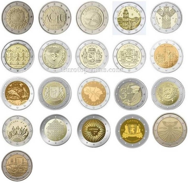 #RM# 2 EURO COMMÉMORATIVE LITUANIE (2015-2026) - TOUS LES PIÉCE DISPONIBLE