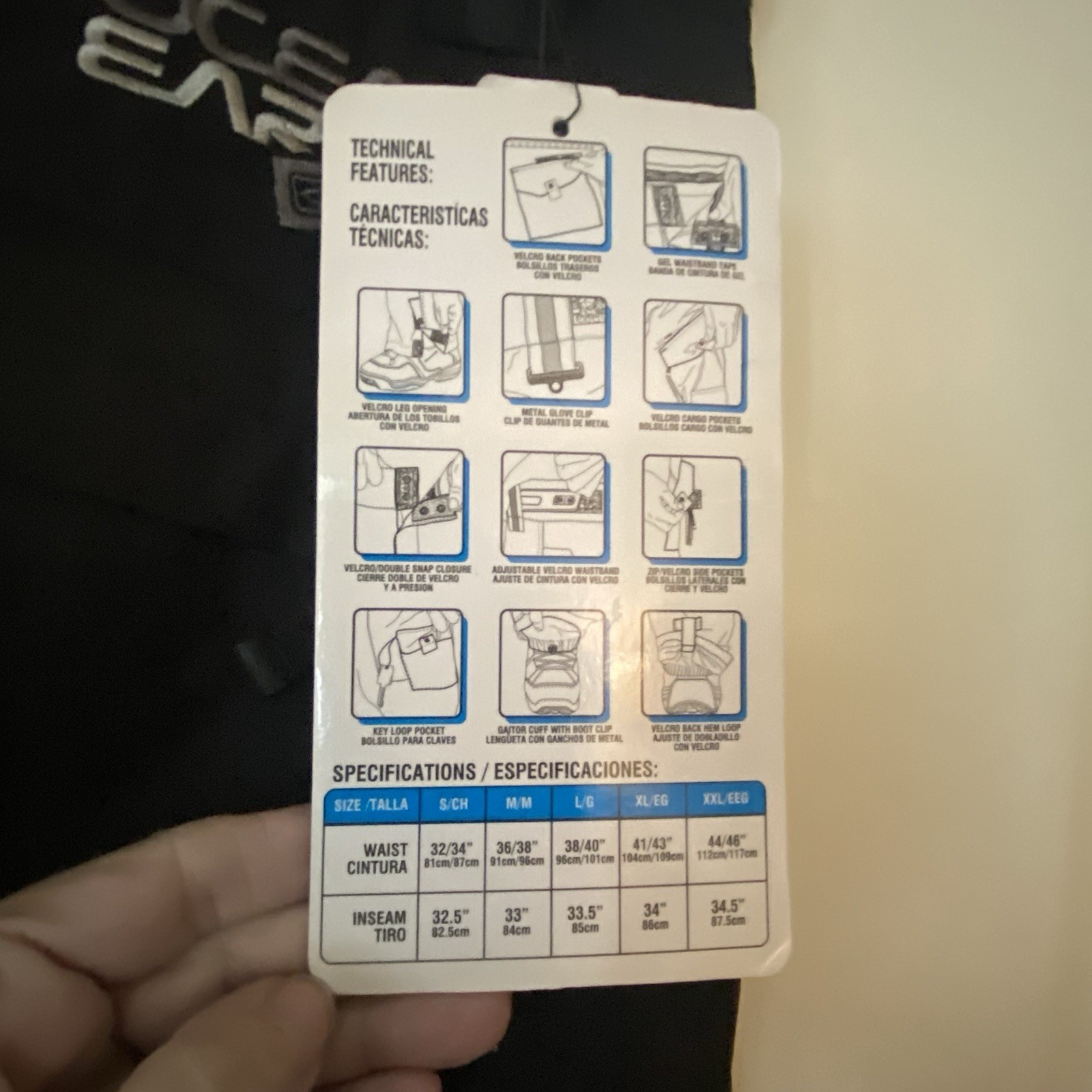 NWT Ocean & Earth Pro Series Snow Pants Style 735298 Black Small Ski Snowboard