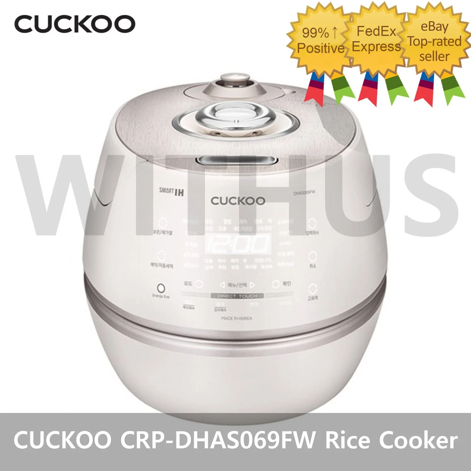 CUCKOO CRP-DHAS069FW Rice Cooker 6Cups IH Pressure Premium Full