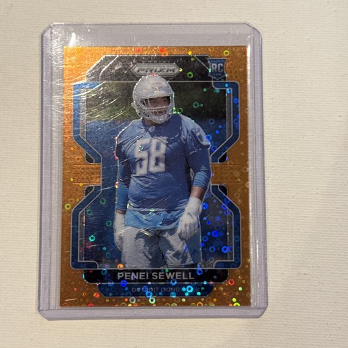 2023 Panini Prizm Penei Sewell Orange Disco Prizm Refractor Rookie Card Rc - Picture 3 of 5