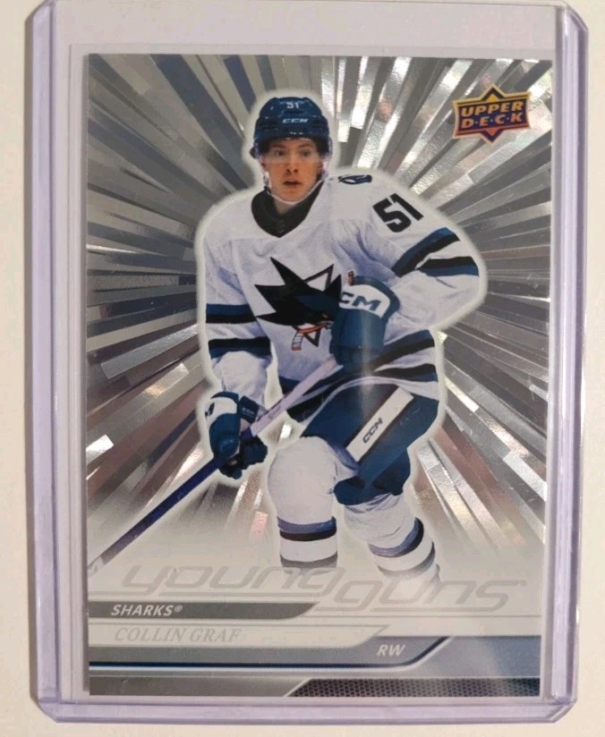 2024 Upper Deck Series 1 Young Guns Outburst Silver Collin Graf #223 Rookie RC