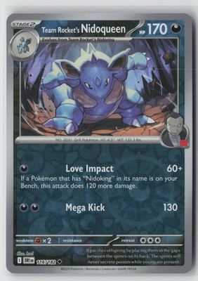 Team Rocket's Nidoqueen Reverse Holo Uncommon SV10: Destined Rivals 116/182 NM