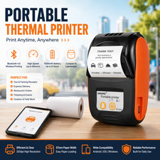 Bluetooth Thermal Receipt Printer 58mm Portable POS Printer 1500mAh Battery