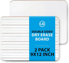 Small White Board 9X12, Small Dry Erase Board 2 Pack Whiteboard Dry Erase Double