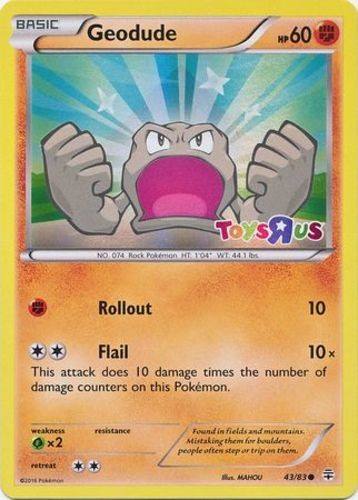 NM-Mint, English - 1 x Pokemon Geodude - 43/83 - Toys R Us Promos Pokemon Promos