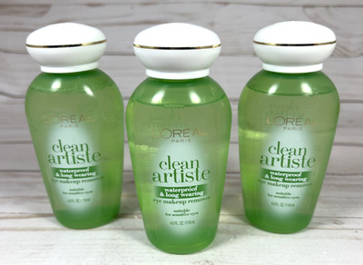 L'Oreal Paris Clean Artiste Waterproof Sensitive Eyes Makeup Remover 4oz (3Pack)