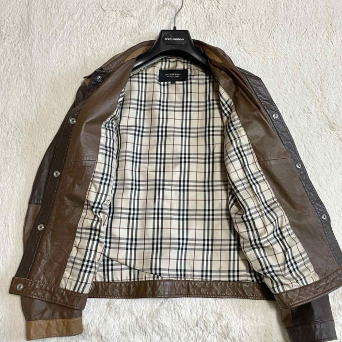 Burberry Black Label Patchwork Nova Check Leather… - image 6