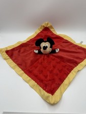 Disney Baby Lovey Mickey Mouse Security Blanket Crinkle Ears Satin Trim Sensory