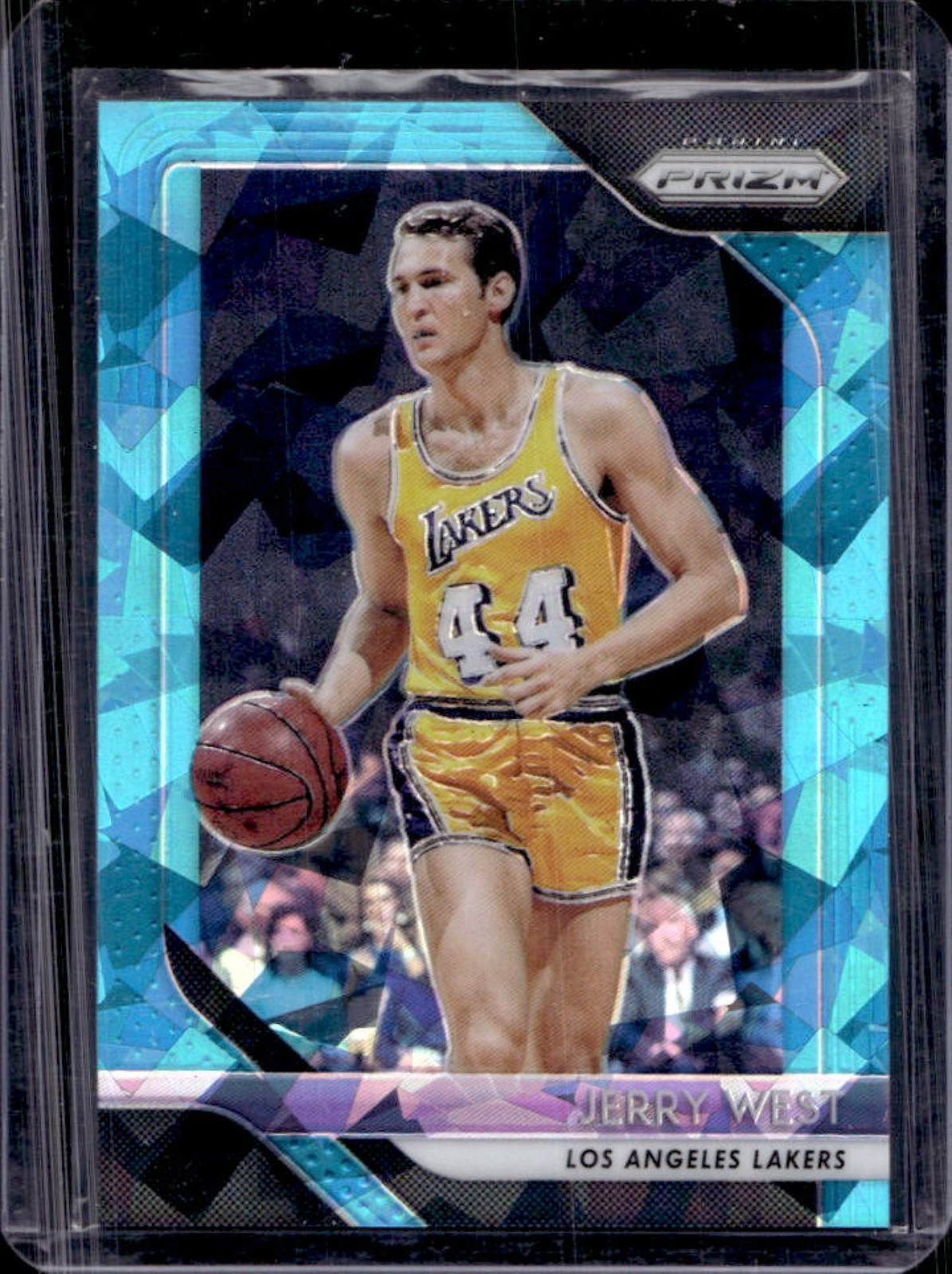 2018-19 Prizm Jerry West Prizm Blue Ice #/99 Lakers