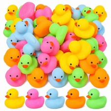 50pcs Mini Rubber Ducks Bath Toys, Multicolor Rubber Duckies Bulk, Mini Ducks...