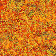 BENARTEX FABRICS " 14032M- 38" HARVEST TOLLE ORANGE METALLIC GOLD BTY