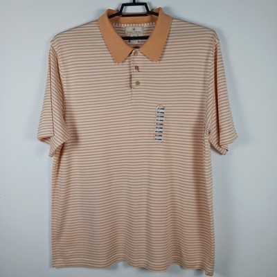 Paradise Collection XXL Mens Silk Blend Short Sleeve Polo Striped NEW