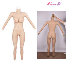 Traje de cuerpo completo travesti de silicona para traje de cuerpo femenino talla grande relleno de silicona