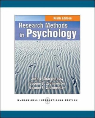 Research Methods in Psychology Paperback Shaughnessy, John J., Ze