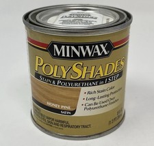 Minwax PolyShades Wood Stain  Polyurethane Finish 1/2 Pint, Honey Pine, Satin