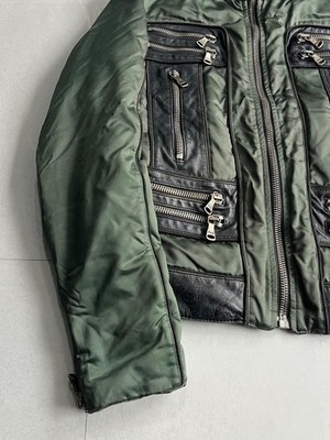 D&G 2007 AW Archive Gimmick Design Nylon Leather Jacket Dolce