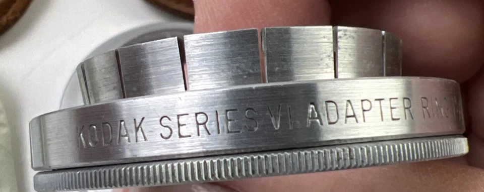 Adaptadores de anillo Kodak serie VI: 1 5/16 pulgadas 33 mm, 1 3/8 pulgadas 35 mm, lente transparente, estuches Foto 2 de 4