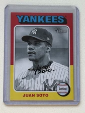 2024 Topps Heritage Juan Soto #143 Black White Image