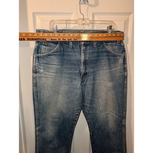 Saddle King Jeans Mens 36x28 Blue Vintage 5 Pocket Made in USA Inseam 100 Cotton - Picture 2 of 13