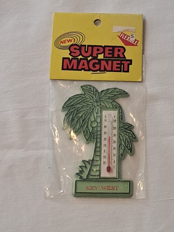 Vintage NOS Key West Florida Refrigerator  Magnet Thermometer