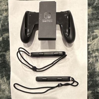 Nintendo Joy-Con Grip & Straps Set Black Ergonomic for Switch Controller